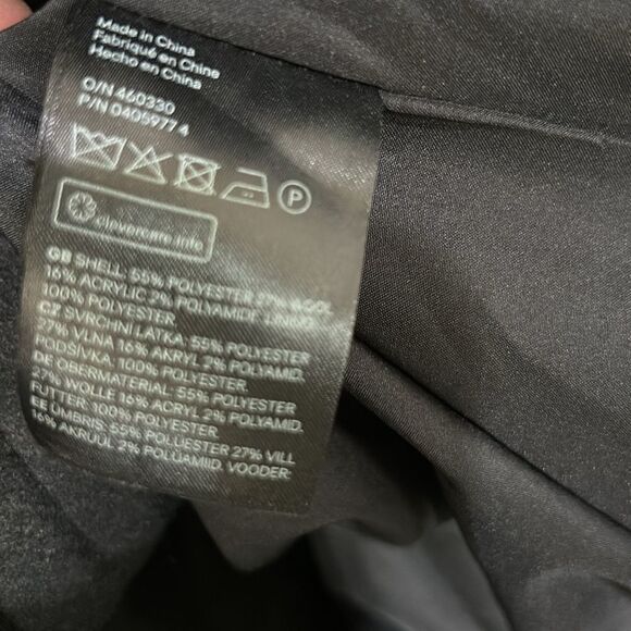 H&M Black Wool Blend High Collar Coat(Size 8) - Picture 3 of 4